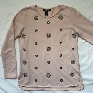 STYLE&CO. 100%CottonSequined Petite Top